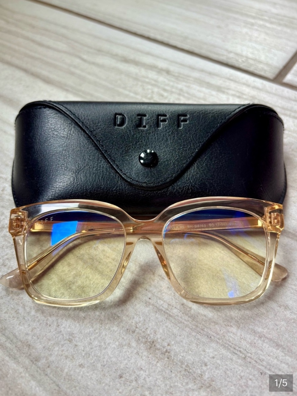 DIFF Clear Square Blue Light Glasses